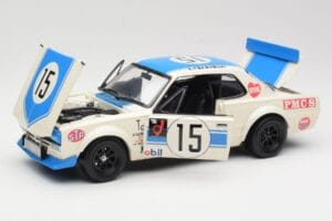 Nissan Skyline 2000GT-R KPGC10 #15 K. Takahashi Nissan Works JTCC 1972 Kyosho 1:18 08122B Metal - imaginea 2 din 8
