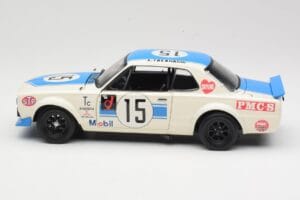 Nissan Skyline 2000GT-R KPGC10 #15 K. Takahashi Nissan Works JTCC 1972 Kyosho 1:18 08122B Metal - imaginea 4 din 8
