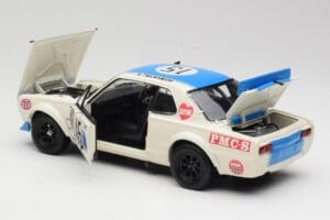 Nissan Skyline 2000GT-R KPGC10 #15 K. Takahashi Nissan Works JTCC 1972 Kyosho 1:18 08122B Metal - imaginea 5 din 8