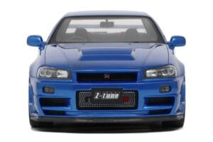Nissan Skyline GT-R R34 NISMO Z-Tune Bayside Blue Otto 1:12 G082 Rășină - imaginea 2 din 4