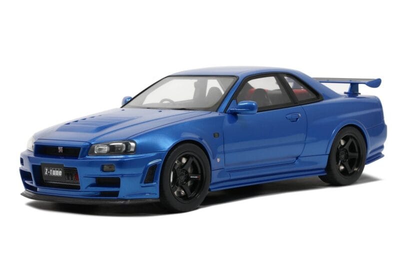 Nissan Skyline GT-R R34 NISMO Z-Tune Bayside Blue Otto 1:12 G082 Rășină
