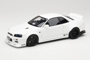 Nissan Skyline GT-R BNR34 by KRC Pearl White Otto 1:18 OT1135 Rășină