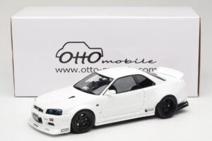 Nissan Skyline GT-R BNR34 by KRC Pearl White Otto 1:18 OT1135 Rășină - imaginea 6 din 6