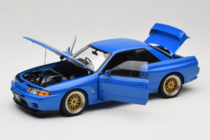 Nissan Skyline GT-R R32 V-Spec II Tuned Albastru AUTOart 1:18 77415 Metal - imaginea 2 din 8