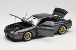 Nissan Skyline GT-R R32 V-Spec II Tuned Gun Grey Metallic AUTOart 1:18 77417 Metal - imaginea 2 din 8