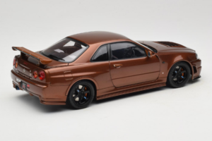 Nissan Skyline GT-R R34 Customized Metallic Bronze MotorHelix 1:18 M83414 Metal - imaginea 3 din 8