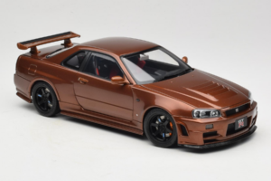 Nissan Skyline GT-R R34 Customized Metallic Bronze MotorHelix 1:18 M83414 Metal - imaginea 6 din 8