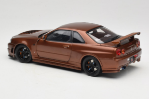 Nissan Skyline GT-R R34 Customized Metallic Bronze MotorHelix 1:18 M83414 Metal - imaginea 7 din 8