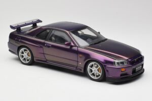 Nissan Skyline GT-R R34 V-Spec Midnight Violet AUTOart 1:18 77305 Metal - imaginea 6 din 8