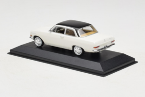 Opel Rekord A Alb Acoperiș Negru Minichamps 1:43 430041002 Metal - imaginea 3 din 4