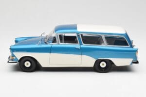 Opel Rekord P1 Caravan Albastru Metalizat Minichamps 1:18 180043210 Metal - imaginea 4 din 8