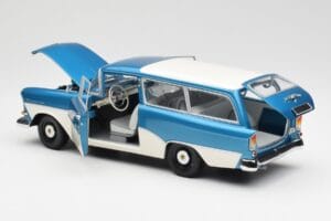 Opel Rekord P1 Caravan Albastru Metalizat Minichamps 1:18 180043210 Metal - imaginea 5 din 8
