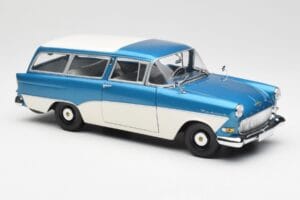 Opel Rekord P1 Caravan Albastru Metalizat Minichamps 1:18 180043210 Metal - imaginea 6 din 8