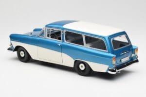 Opel Rekord P1 Caravan Albastru Metalizat Minichamps 1:18 180043210 Metal - imaginea 7 din 8