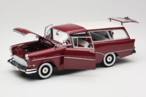 Opel Rekord P1 Caravan Roșu Minichamps 1:18 180043211 Metal - imaginea 2 din 8
