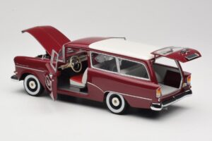 Opel Rekord P1 Caravan Roșu Minichamps 1:18 180043211 Metal - imaginea 5 din 8