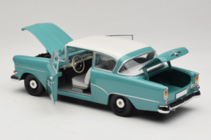 Opel Rekord P1 Albastru Turcoaz Minichamps 1:18 180043200 Metal - imaginea 5 din 8