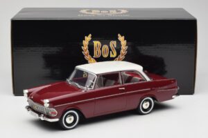 Opel Rekord P2 Roșu Închis & Alb BoS Models 1:18 BOS415 Rășină - imaginea 6 din 6