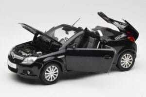 Opel Tigra TwinTop B Negru Norev 1:18 183600 Metal - imaginea 2 din 8
