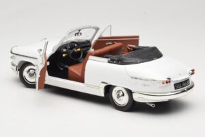 Panhard PL17 Cabriolet Alb Solido 1:18 8174 Metal - imaginea 5 din 8