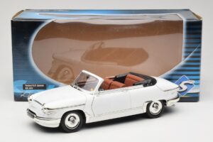 Panhard PL17 Cabriolet Alb Solido 1:18 8174 Metal - imaginea 8 din 8