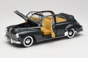 Peugeot 203 Cabriolet Negru Solido 1:18 8156 Metal - imaginea 2 din 8
