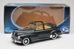Peugeot 203 Cabriolet Negru Solido 1:18 8156 Metal - imaginea 8 din 8