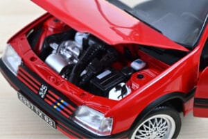Peugeot 205 GTi 1.9 PTS Deco Vallelunga Roșu Norev 1:18 184846 Metal - imaginea 3 din 3