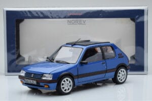 Peugeot 205 GTi 1.9 Cu Trapă Miami Albastru Norev 1:18 184844 Metal - imaginea 8 din 8