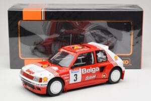 Peugeot 205 T16 #3 B. Darniche / A. Mahe Rally Ypres 1985 IXO 1:18 18RMC135 Metal - imaginea 6 din 6