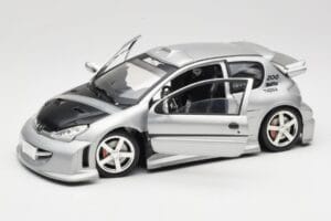 Peugeot 206 MTK Argintiu Solido 1:18 1817 Metal - imaginea 2 din 8