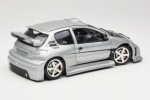 Peugeot 206 MTK Argintiu Solido 1:18 1817 Metal - imaginea 3 din 8