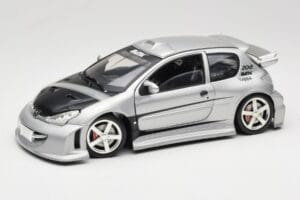 Peugeot 206 MTK Argintiu Solido 1:18 1817 Metal