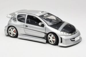 Peugeot 206 MTK Argintiu Solido 1:18 1817 Metal - imaginea 6 din 8