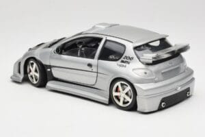 Peugeot 206 MTK Argintiu Solido 1:18 1817 Metal - imaginea 7 din 8