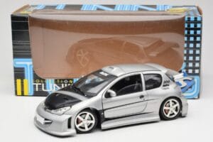 Peugeot 206 MTK Argintiu Solido 1:18 1817 Metal - imaginea 8 din 8