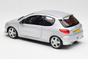 Peugeot 206 RC Aluminium Argintiu Norev 1:18 184726 Metal - imaginea 7 din 8
