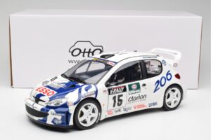 Peugeot 206 WRC G. Panizzi / H. Panizzi Tour de Corse 1999 Otto 1:12 G081 Rășină - imaginea 6 din 6