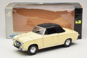 Peugeot 403 Cabriolet Bej Welly 1:18 12551HW Metal - imaginea 6 din 6