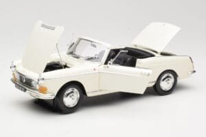 Peugeot 404 Cabriolet Alb Norev 1:18 184746 Metal - imaginea 2 din 8