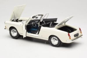 Peugeot 404 Cabriolet Alb Norev 1:18 184746 Metal - imaginea 5 din 8