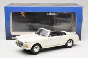 Peugeot 404 Cabriolet Alb Norev 1:18 184746 Metal - imaginea 8 din 8