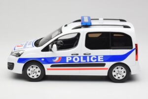 Peugeot Partner Police Albastru Norev 1:18 184891 Metal - imaginea 3 din 6