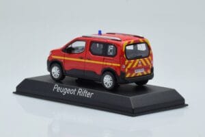 Peugeot Rifter Pompiers Roșu Norev 1:43 479069 Metal - imaginea 3 din 4