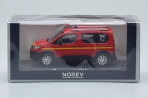 Peugeot Rifter Pompiers Roșu Norev 1:43 479069 Metal - imaginea 4 din 4