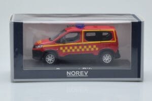 Peugeot Rifter Sapeurs Pompiers Roșu Norev 1:43 479071 Metal - imaginea 4 din 4