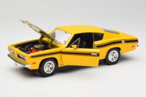 Plymouth Barracuda Galben Road Legends 1:18 92178 Metal - imaginea 2 din 8