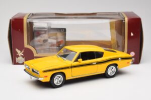 Plymouth Barracuda Galben Road Legends 1:18 92178 Metal - imaginea 8 din 8