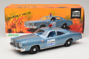 Plymouth Fury Beverly Hills PD Albastru GreenLight 1:18 19069 Metal - imaginea 8 din 8