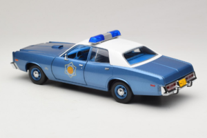 Plymouth Fury Police Pursuit Smokey and the Bandit GreenLight 1:18 19044 Metal - imaginea 7 din 8